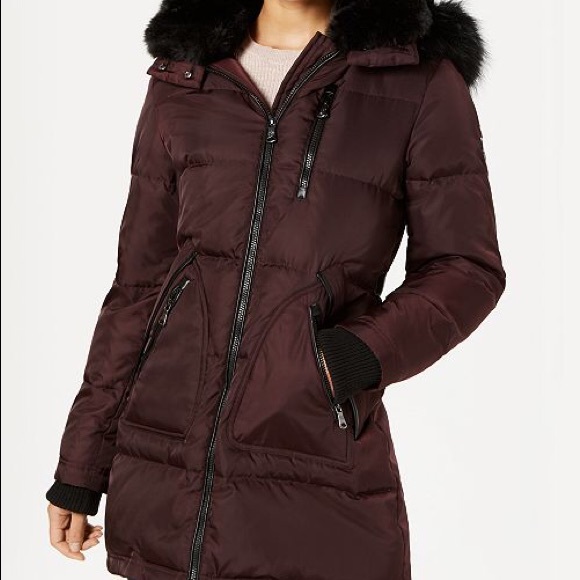 NWT Vince Camuto Faux Fur Collar Down coat - Picture 1 of 8